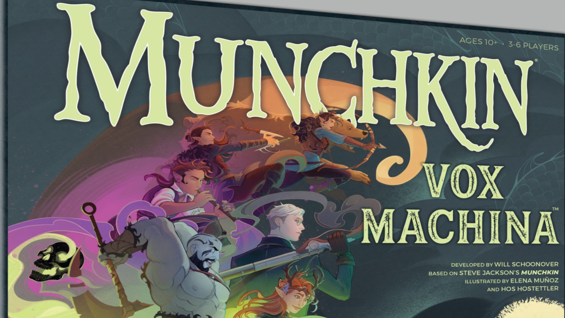 A screenshot of a game box showing a group of adventurers. The text 